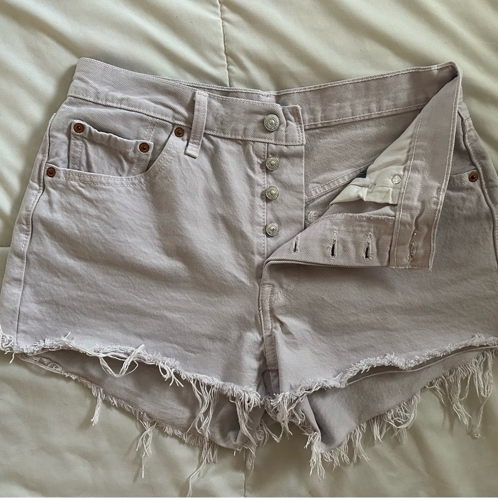 Levi's purple 501 Shorts